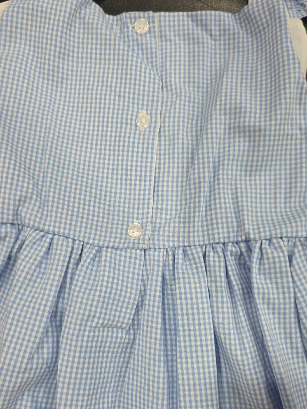 Sperry Light Blue Gingham Sundress with Patriotic & Watermelon Appliqués